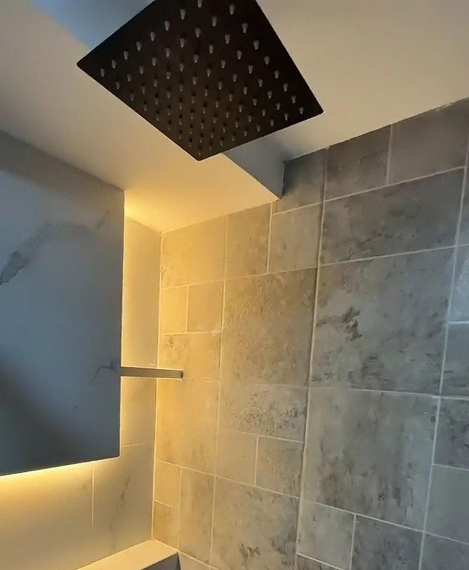 Ducha con regadera negra